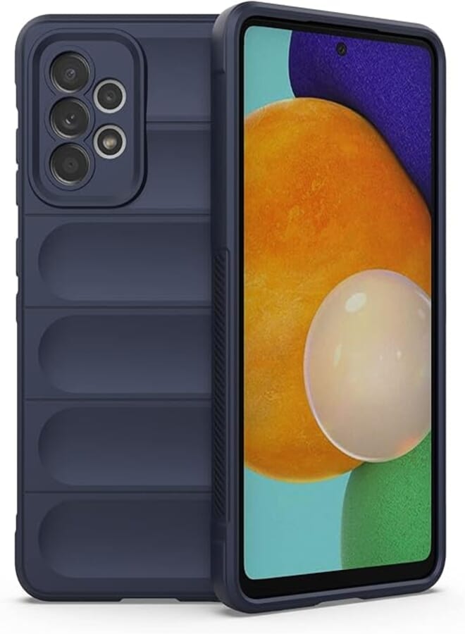 FASCINATION Phone Case for Samsung Galaxy A52 4G/A52S - Magic Shield TPU + Silicone Shockproof - Dark Blue